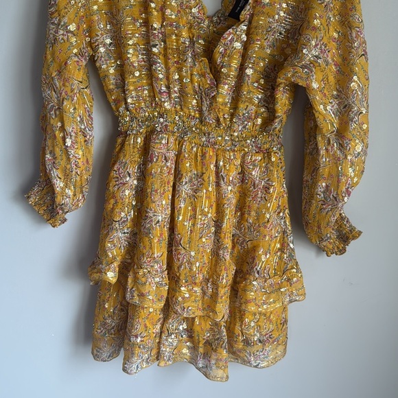 The Kooples Feuille D'or Silk-Blend Dress size small (1) - Picture 8 of 16